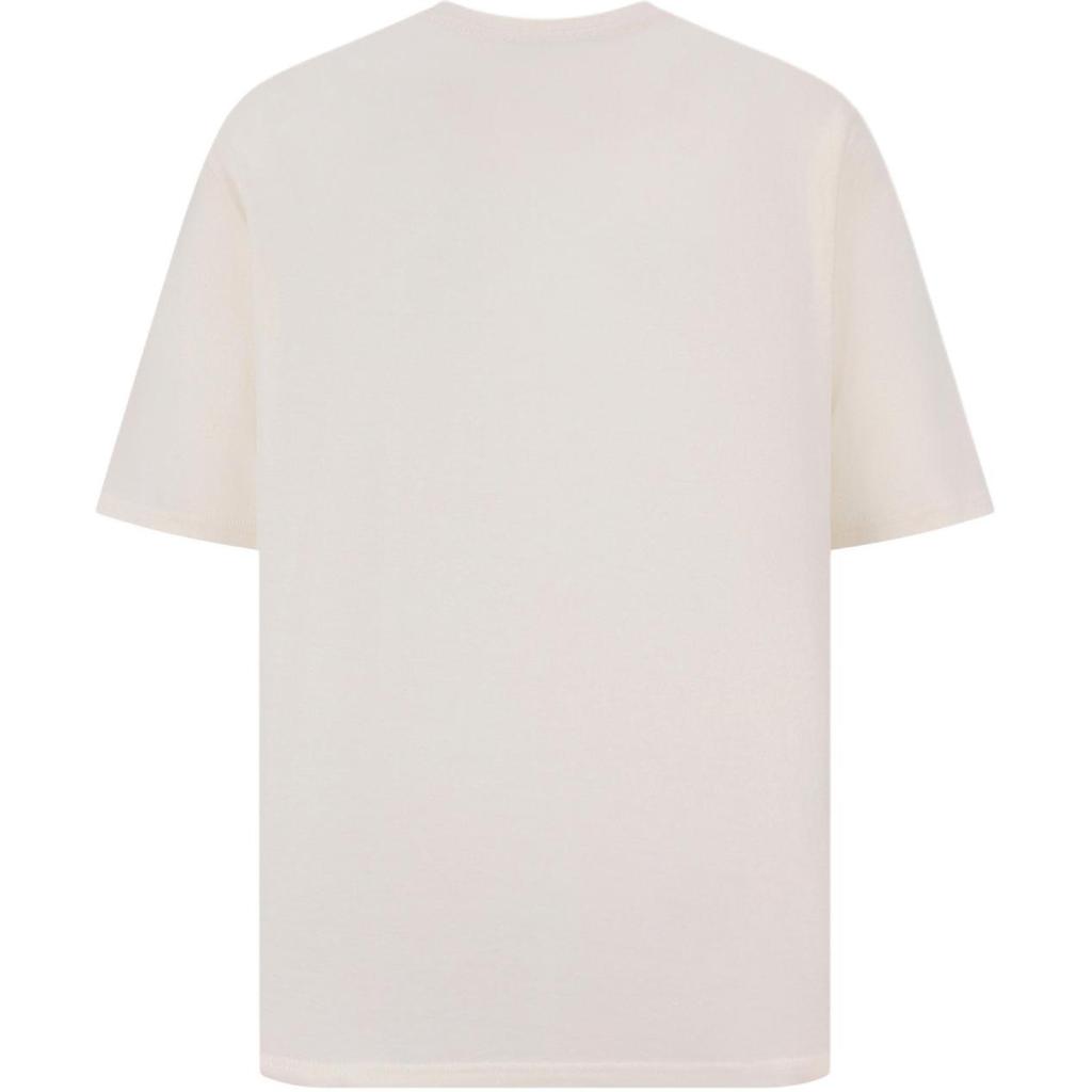 Emporio Armani Ginkgo Embroidered Letter Logo Loose Round Neck Short Sleeve T-Shirt Men tops Off-White 3D1T9S-1J7FZ-0103