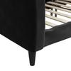 Vidaxl Sofa with Sleeping Function, Black, 80X200 Cm, Upholstered In Velvet
