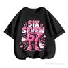 Summer Cartoon Tops 67 Print Tshirt Six Seven T-shirt Kids Boys Clothes Girls Short Sleeve Wear