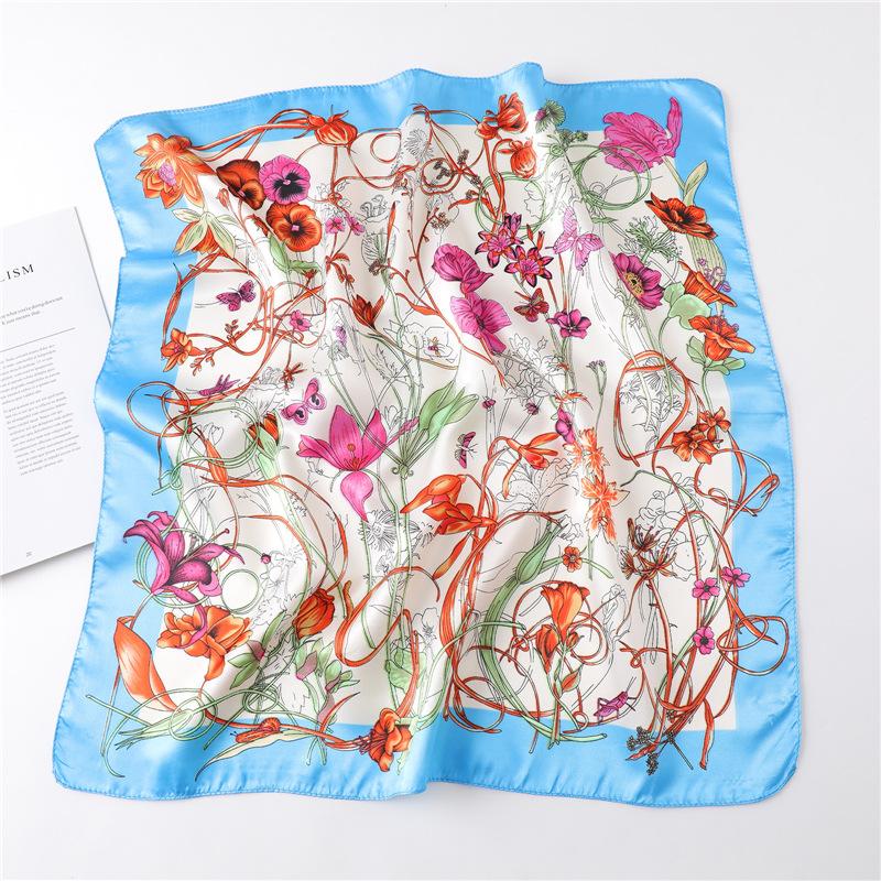 Scarf Printed Silk Women's Spring Summer Sun Protection Neck Decorative Professional Matching Tie Bag Small Square