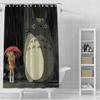 Jdj32Cute T-Totoros Shower Curtain Waterproof Polyester Fabric Paint Colorful Bath Curtains Home Bathroom Decor Curtain With3M