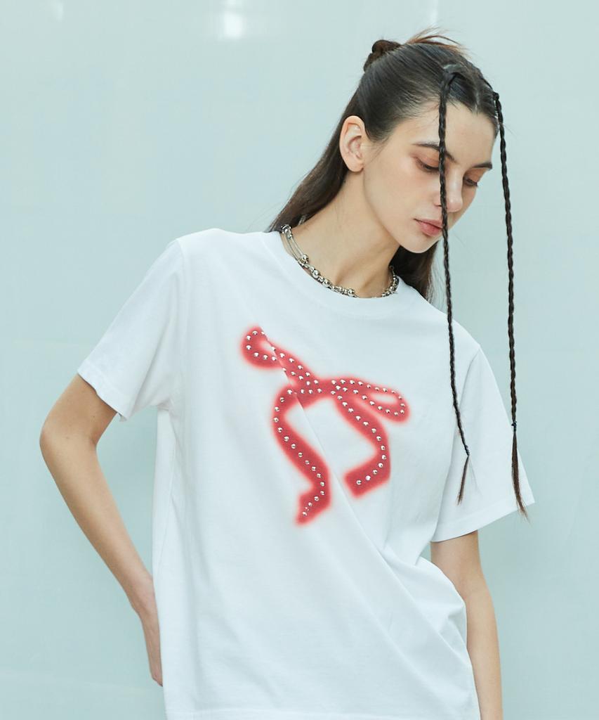 LARTIGENT L9 Ribbon T-Shirt(White)