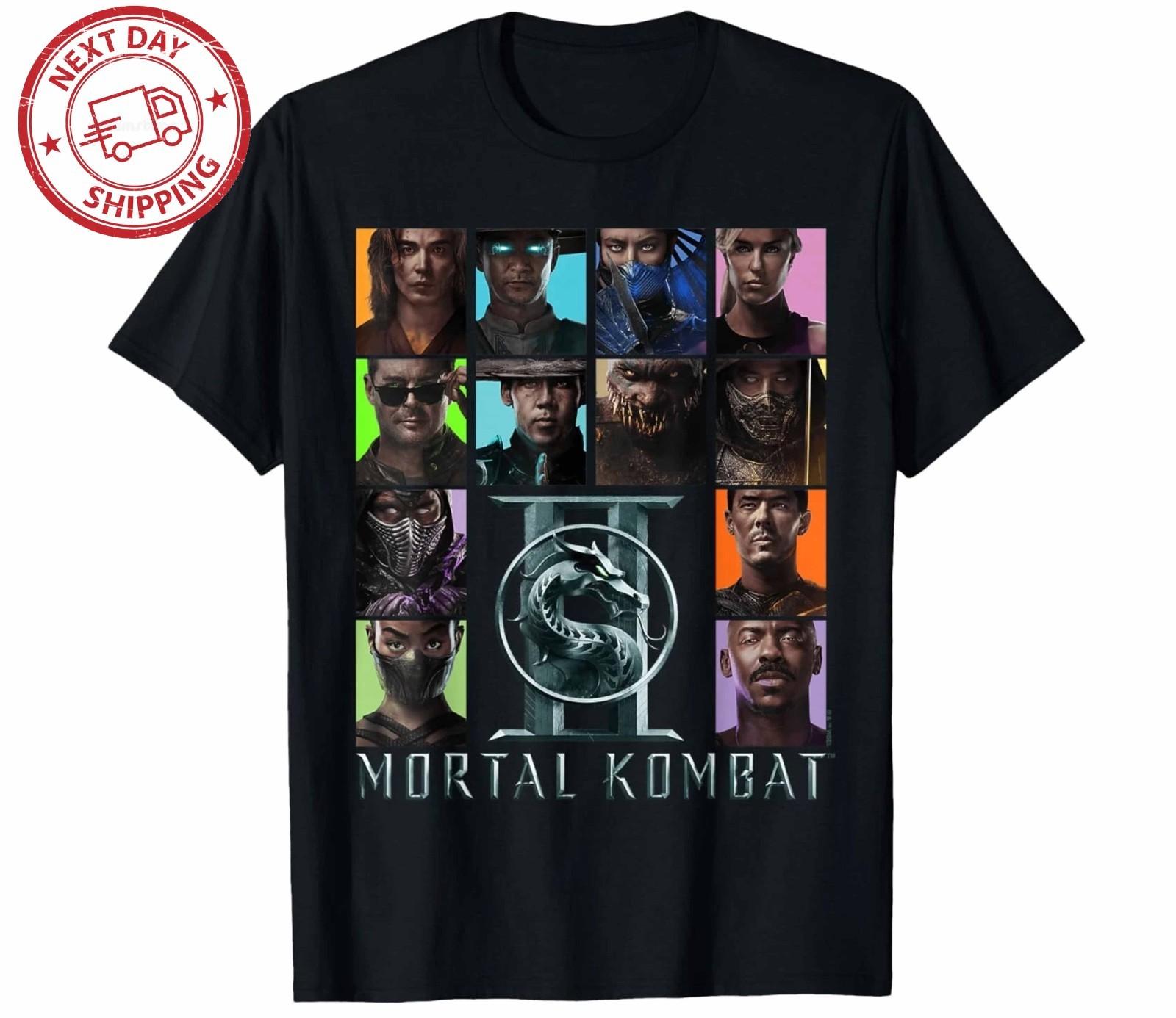 Mortal Kombat 2 Character Squares T-Shirt, 2026 Movie Tee, FAST SHIP Unisex T-Shirt XXXL