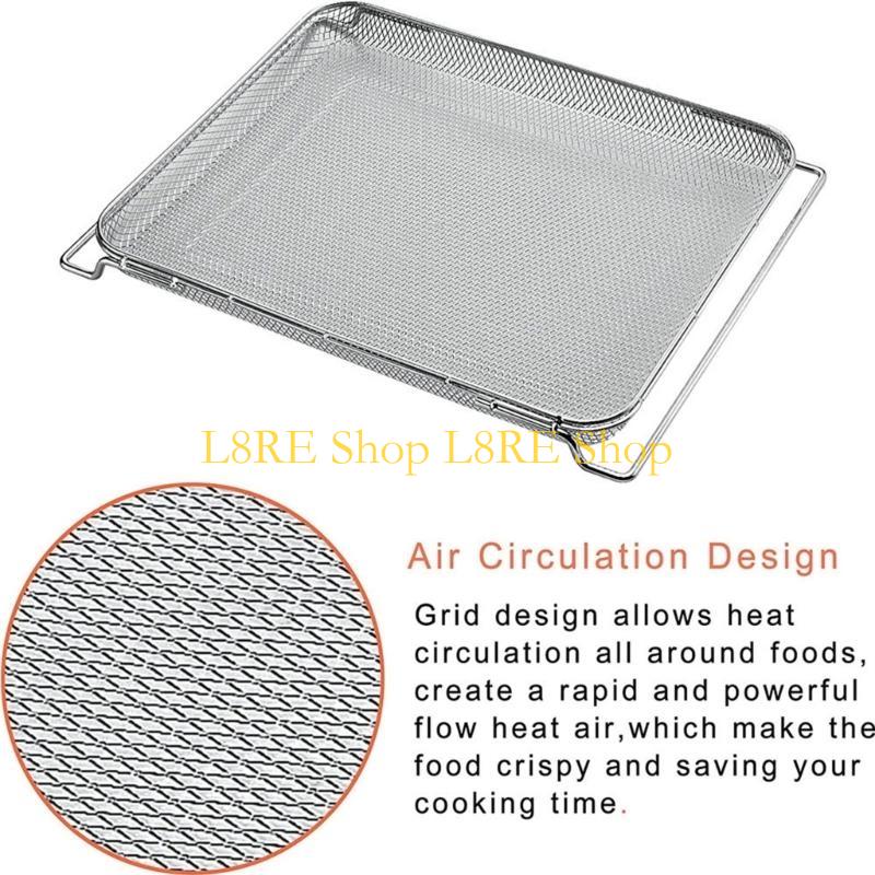 L8RE Grill Basket Air Fryers Tray Wire Rack Oven Wire Baking Rack for Cooking Grilling