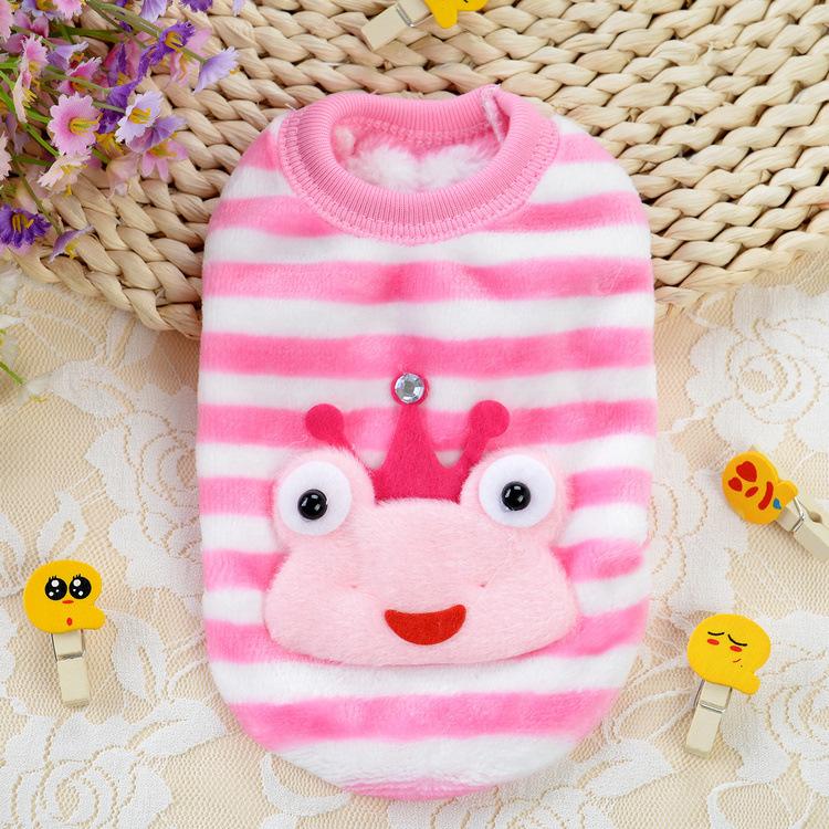 Cartoon Puppy Clothes Flannel Warm Winter Coat for Small Dogs Newborn Dog Sweater Cute Pet Clothing Chihuahua Costume Teacup