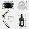 Fuel Hose Pipe Filter for Primer Hedge Cutter Chainsaw Petrol 2x1 3cm Filter Size 21cm Main Pipe 10cm Return Fuel Pipe