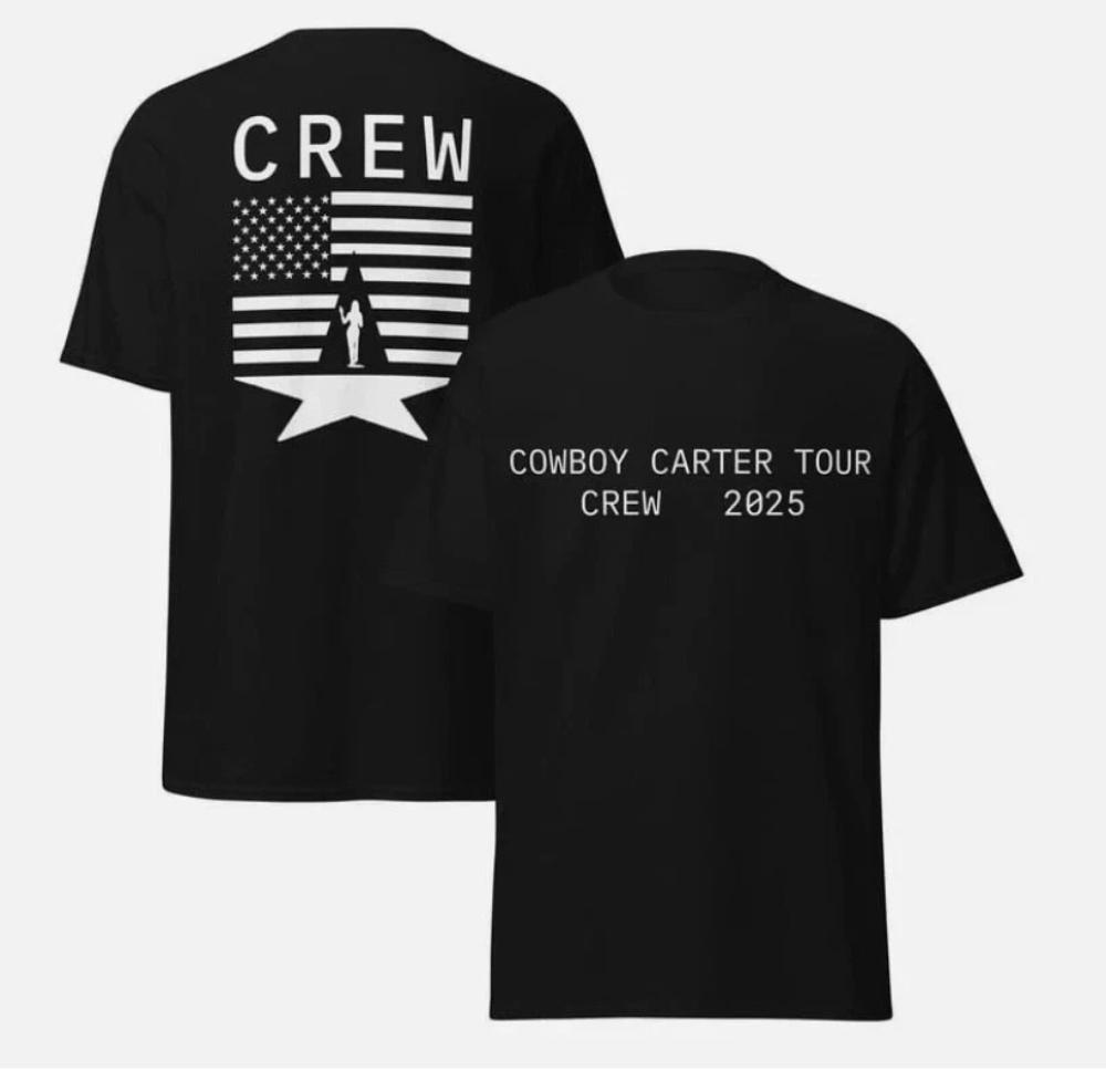 

Футболка Beyoncé Denim Carter Tour Crew 2025-S-4XL-Модная мужская и женская футболка с принтом, с коротким рукавом, для повседневной носки 4XL