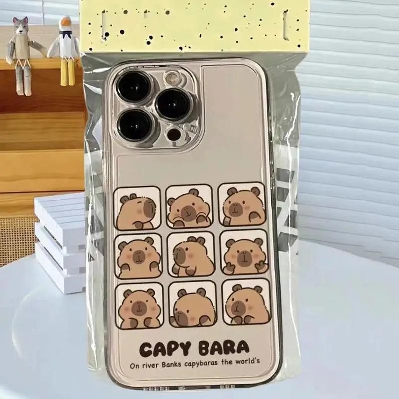 Cute Capybara Pattern Case for Samusng Galaxy S25 S24 S23 S22 S21 Ultra Plus S24FE S25Plus A55 A54 A35 A24 A34 A52 A53 5G Cover