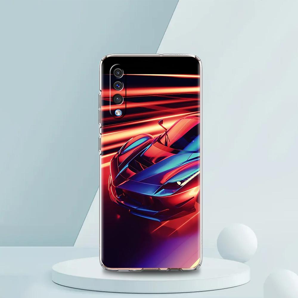 New Sports Car Shape Transparent Phone Case for Samsung Galaxy A12 A22 A50 A70 A40 A10 A20 A30 A02 A03S A04 Cover Silicone Shell