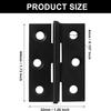 16 2-inch black flat hinges including mounting screws