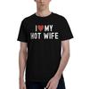 I Love Hot Dads Unisex Unisexs T Shirt Casual Tee Shirt Short Sleeve Crewneck Tshirts Cotton Printing Tops