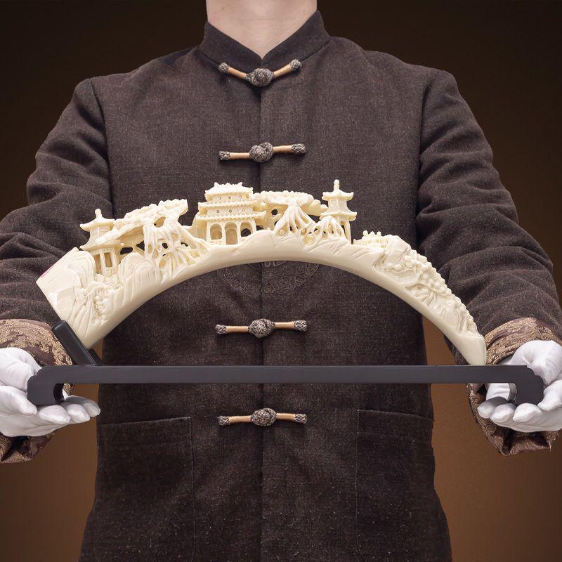 Ivory Chinese-Inspired TV Cabinet & Wine Storage for Living Room