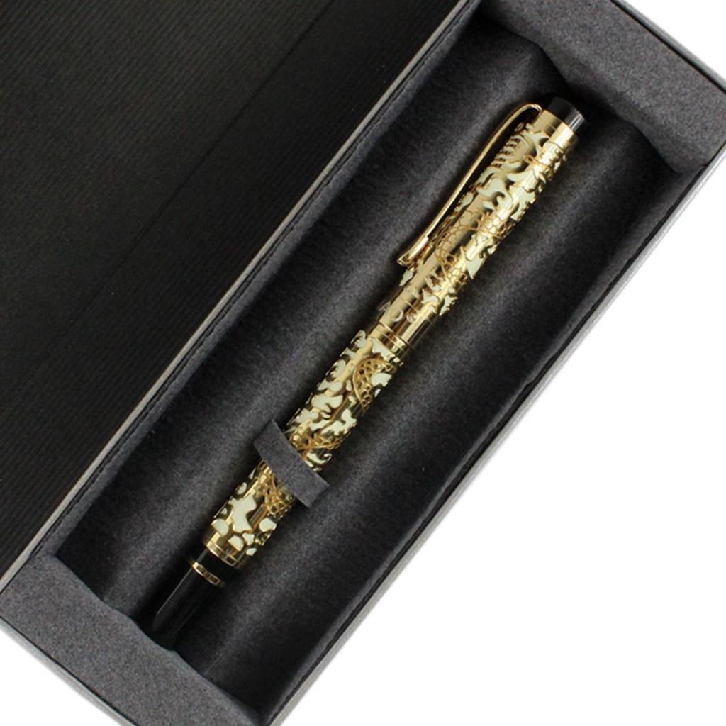 Gift Box Gullor Advanced Roller Pen Jinhao5000 Apricot and Gold Dragon Year