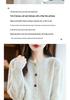 Women's 100% Wool Cardigan Sweater - Round Neck, Colorful Buttons, Loose Fit, Long Sleeve, Casual Autumn/Winter Fashion Outerwear