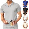 2024 Summer Men's Cool Casual Waffle V-Neck Polo Shirt