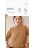 Women's 2025 Autumn/Winter Cashmere Sweater: Half-High Collar, Thick Knitwear, Hollow-Out Design