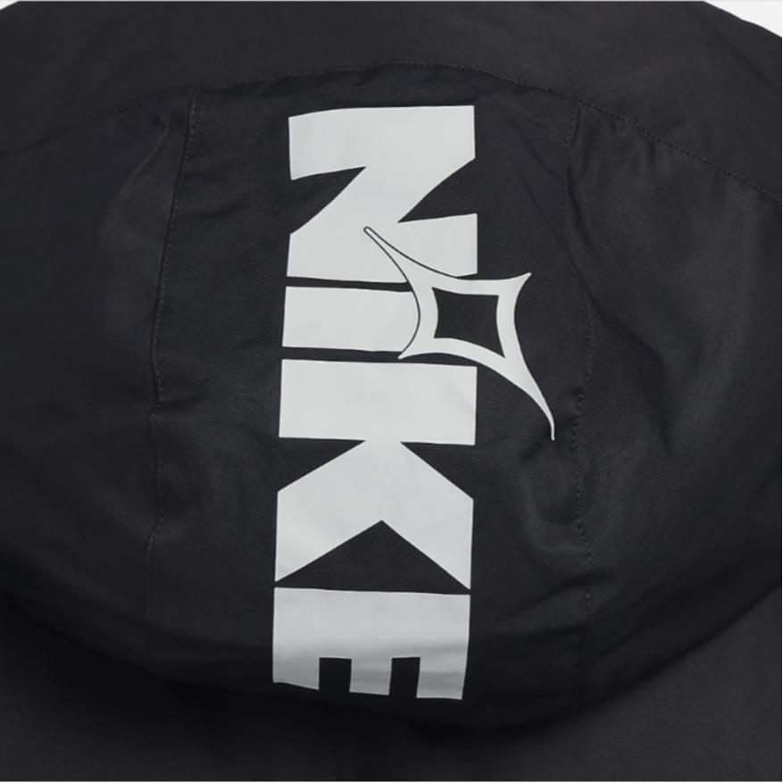 Nike Logo Print Loose Fit Zip Neck Long Sleeve Half Zip Hoodie Men hoodies Black HQ5355-010