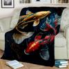 Naturalize Koi Carp Yin Yang Fish Blanket,Soft Throw Blanket for Home Bedroom Bed Sofa Picnic Travel Office Cover Blanket Kids