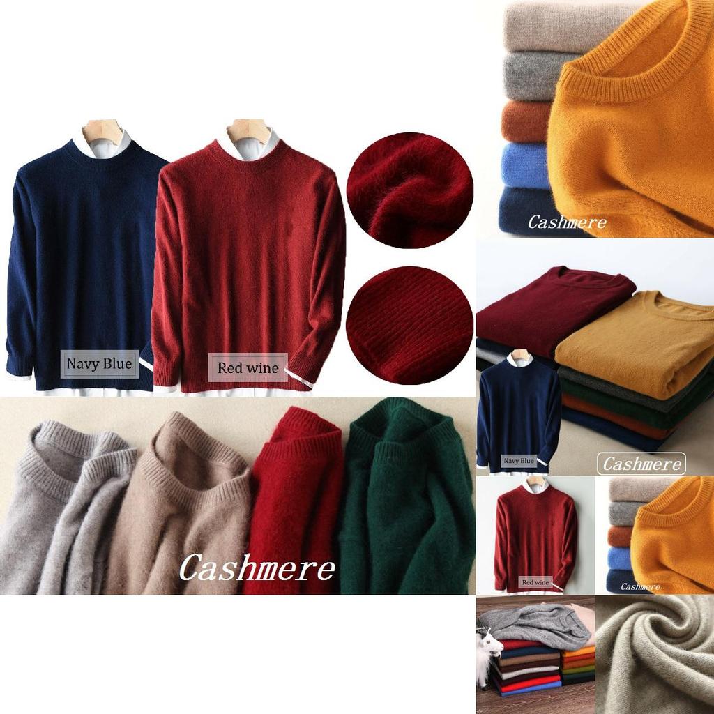 Luxuriously Soft Men's Slim Knitted Cashmere Jumper Pullover For Cozy Comfort