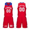 Custom Basketball Jersey Set for Men and Youth Breathable Sports Uniform Two Piece Sleeveless Top and Shorts for Team School Training