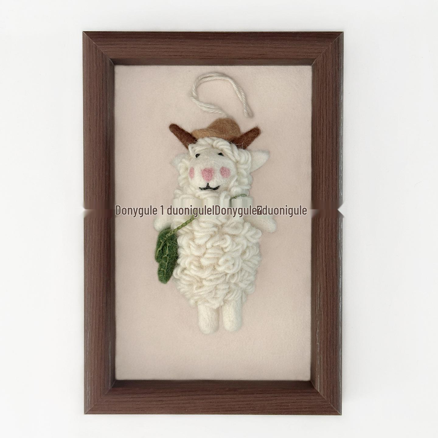 Непал Ручная работа Шерстяной войлок Фермерская шляпа Овечка Кукла Брелок и Шарм для сумки/автомобиля Approx. 12cm, Original Quality