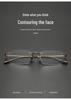 Pure Titanium Men's Square Rimless Myopia Glasses with Vacuum IP Electroplating