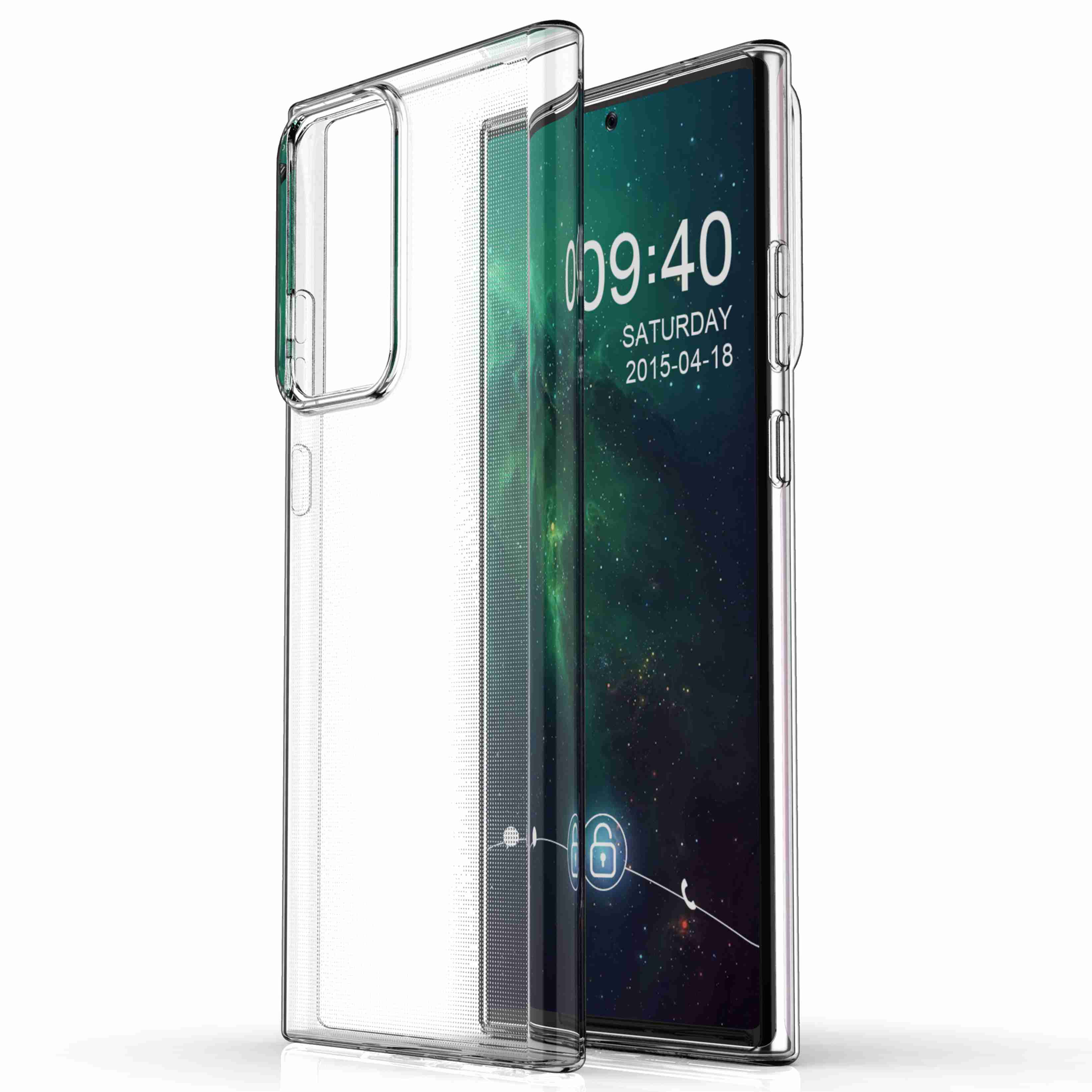 

For Samsung Galaxy Note20 Ultra 4G/5G Slim Lightweight Anti-Scratch Anti-Drop Back Cover Transparent Soft TPU Phone Case A