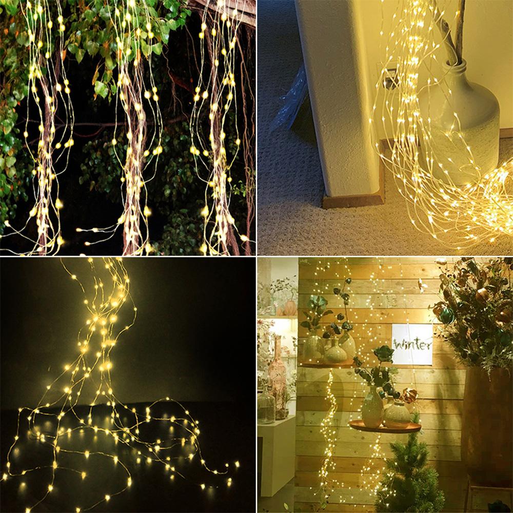Xiaomi 2M Solar Powered LED Branch Lights With Copper Waterproof Waterfall Light For Garden Party Outdoor Christmas Tree Decoration