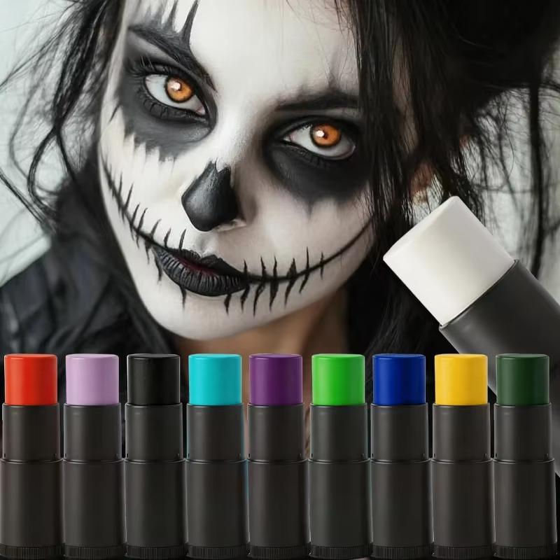 Halloween Bianco Nero Pittura Viso Corpo Lunga Durata Impermeabile Alta Pigmentazione Stick Pittura Viso Fondotinta Crema Cosmetici Trucco