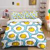 Ensemble décoratif à motif d'œufs Ensemble de literie doux et respectueux de la peau Comprend 1 housse de couette et 2 taies d'oreiller Cadeau