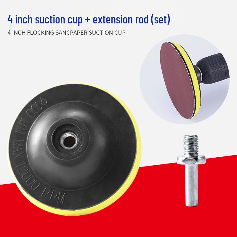 Sanding Artifact: Flocking Sandpaper Suction Cup for Angle Grinders – Self-Adhesive Disc for Woodworking and Wall Polishing.