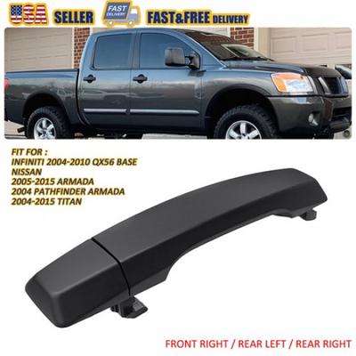 Rear Left/Right Black Exterior Door Handle for Nissan Titan 2004-2015 2017-2018
