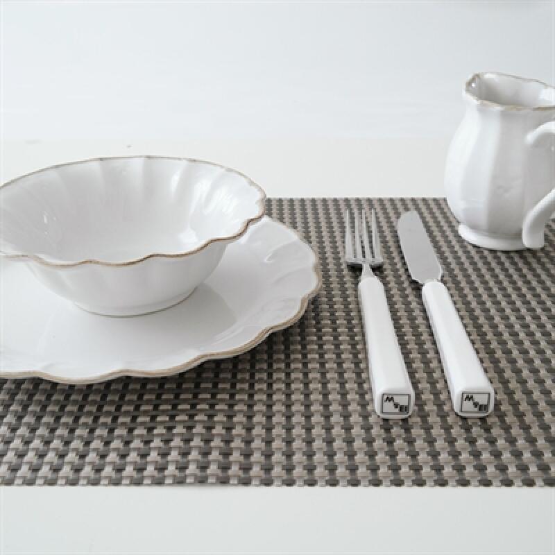 Modern Square Table Mat Cocoa Gold