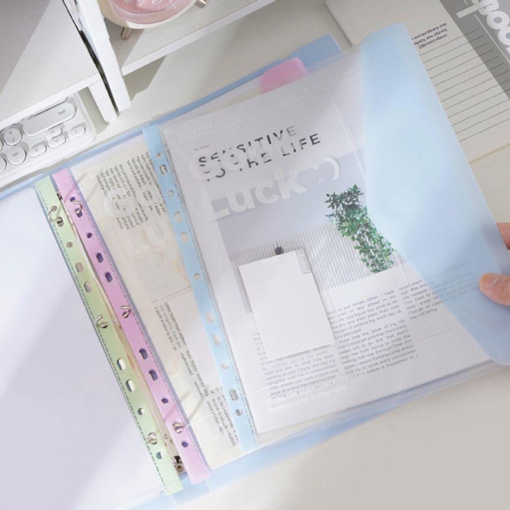 Loose Leaf Data Book Transparent Office Storage Booklet Simple File Bag  Gift