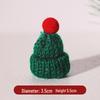 Mini Red Woolen Christmas Hat Hair Clip - Cute Dress-Up Accessory for Wine Bottles