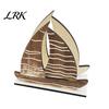 Square Vertical Paper Towel Storage Wooden Napkin Holder, Ocean Style Dispenser, Distressed Wood Rack Ordered Holder for Kitchen Dining Table