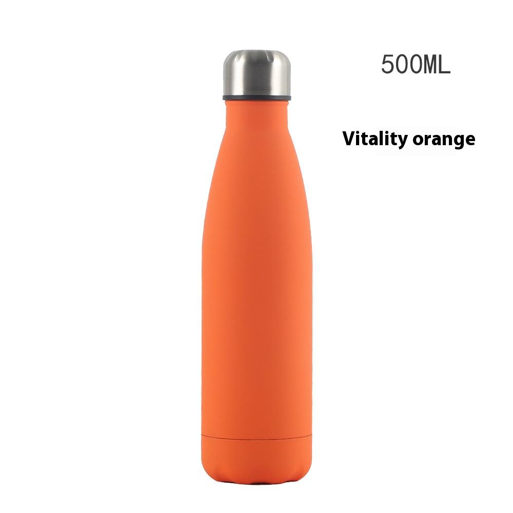 500ml doppelwandiger Edelstahl-Isolierbecher, Cola-Flasche mit großem Fassungsvermögen, Sport-Wasserbecher