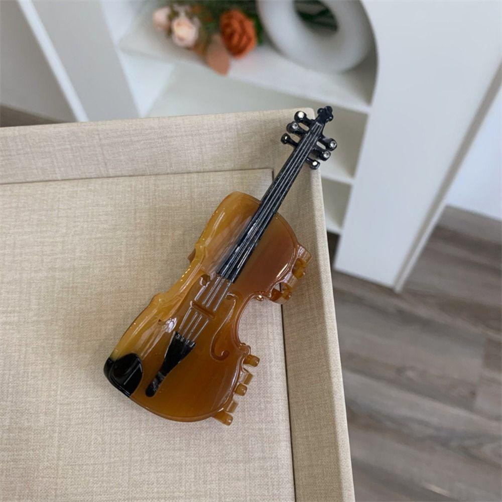 Video Tape Acetate Guitar Hair Claw Acetic Acid Big Shark Clip Personalized Music Hair Clip  Female