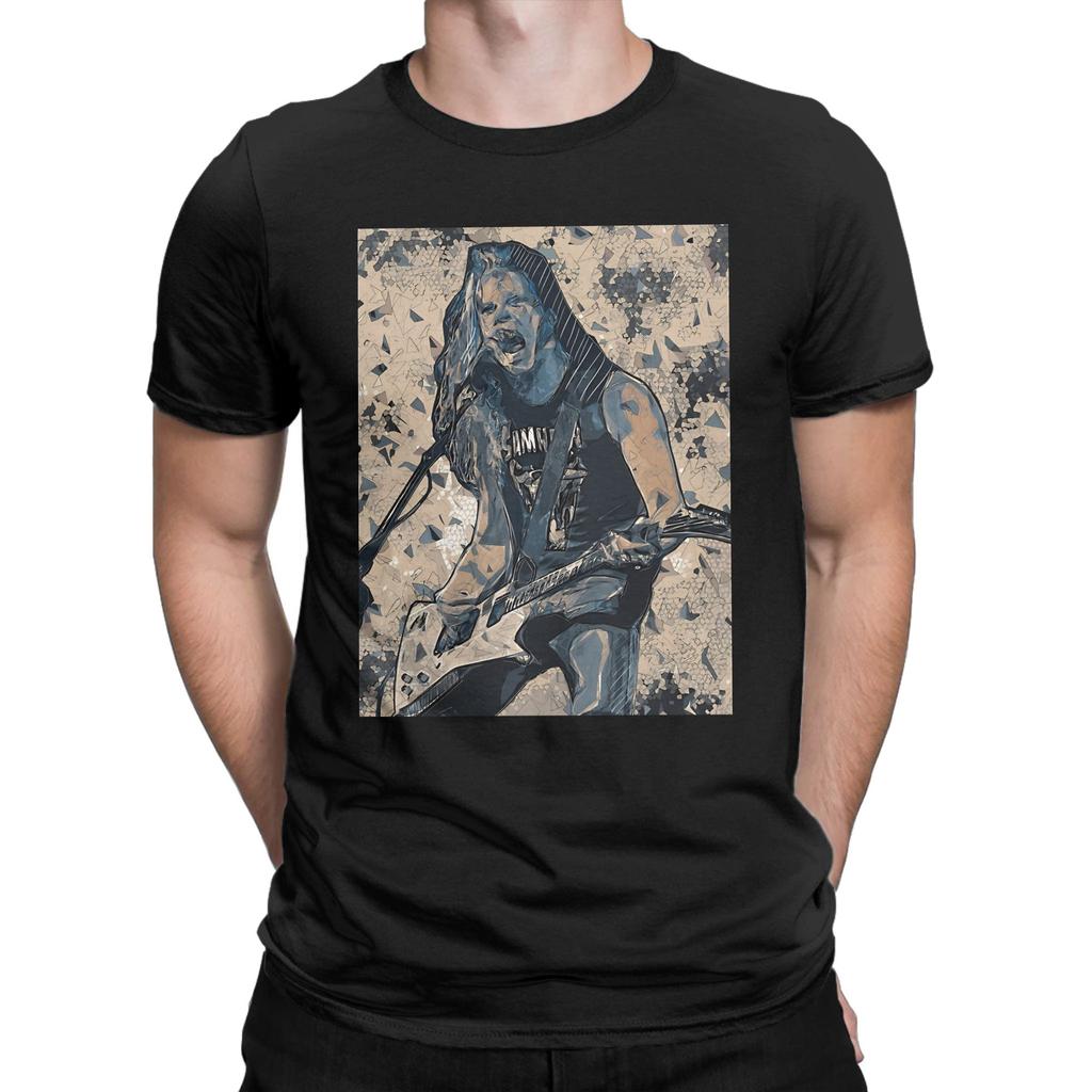 James Hetfield FanArt Illustration  GOLPEVISUAL Metal Collection Graphic Funny 100% Cotton T-Sh