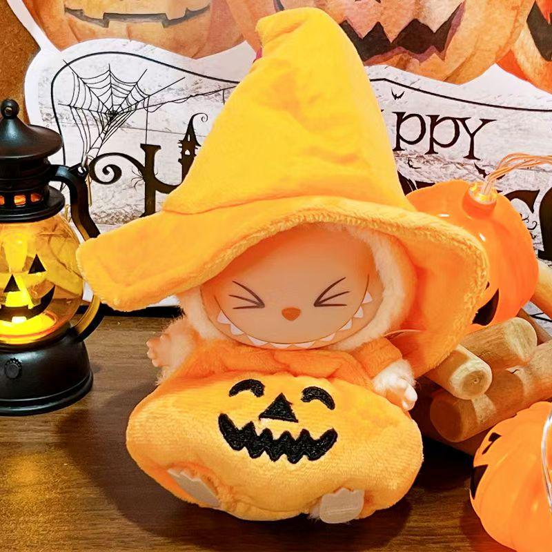 

Виниловая кукла Labubu Тыква на Хэллоуин в комбинезоне - Доступны варианты первого, второго и третьего поколения For 17cm Labubu (Clothes Only)