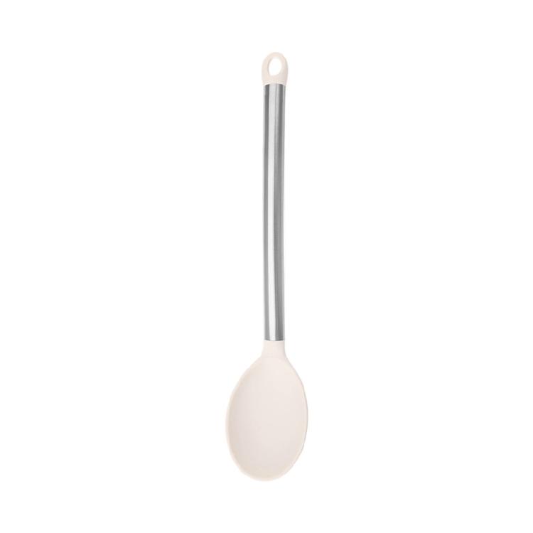 Practical Silicone Utensils Serving Spoon for Efficient Stirring and Scooping with Soft Grip and Spill Proof Assurances