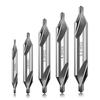 HSS Combined Center Drill Bits 60-Degree Angle Centering Drill Bit for Lathe Metalworking Countersink Power Tool 1/2/3/4/5mm