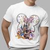 Disney Castle Unisex White T-Shirt Cute Family Mickey Minnie Goofy Daisy Tee Top
