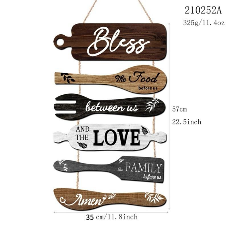

Wall-mounted Decorative Wooden Kitchen Sign