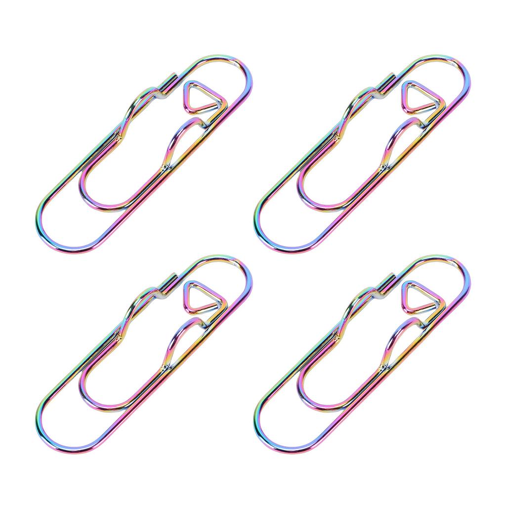 20PCS Stainless Steel Pen Clips Paperclip Pencil Holder for Journal Notebook Dazzling Color