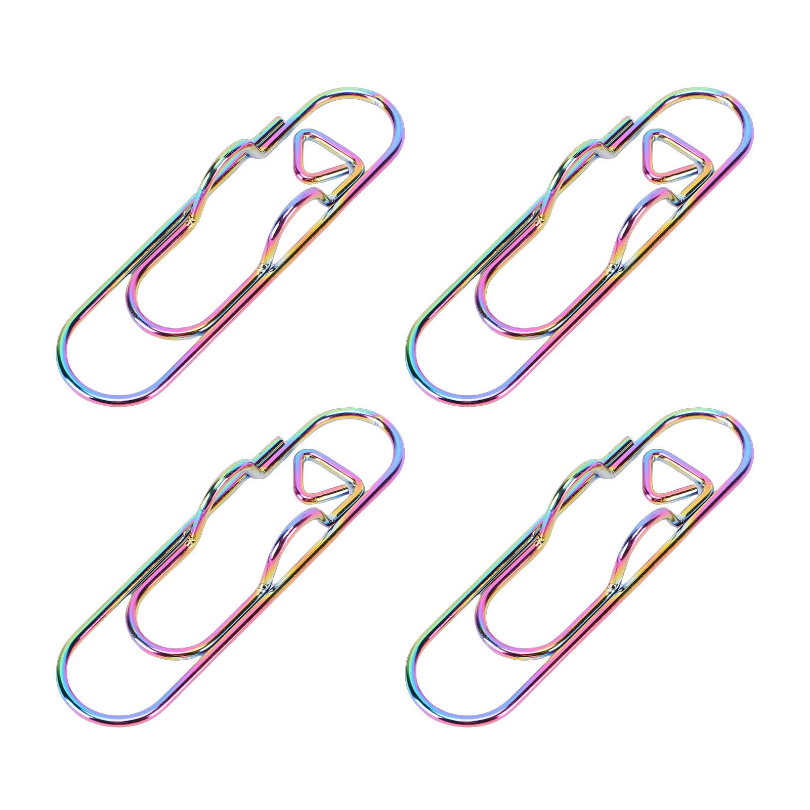 

20PCS Stainless Steel Pen Clips Paperclip Pencil Holder for Journal Notebook Dazzling Color