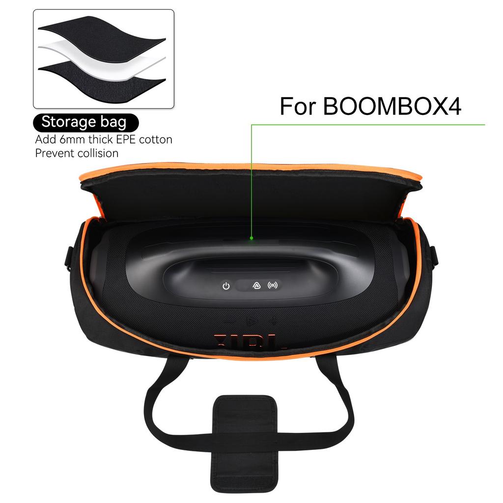 Portable Shoulder Bag with Detachable Strap Carrying Strap Storage Case Compatible for JBL Boombox 4