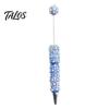Faux Pearl Decorated Pen DIY Beadable Pen, Rhinestone Ballpoint Fancy Glitter Creative for Crafting, Student Stationery Office Writing Tools Crafts