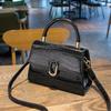 Bag Women's New Messenger Bag Portable Small Square Bag Temperament Versatile Hand Bag Single Shoulder Crocodile Pattern Bag
