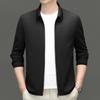 High-end Jacket Men's Spring and Autumn Business Casual Lapel Executive Mulberry Silk Top Men's Middle-aged Dad Wear